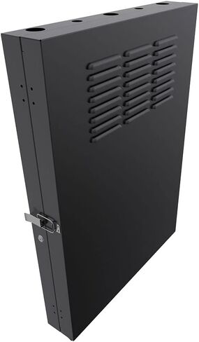 NavePoint 2U Vertical Server Rack Enclosure, Low Profile, 23.6" Deep, Max Weight Capacity 150 lbs - 2U Network Cabinet Vertical Wall Mount, Perforated, Black in Saudi Arabia