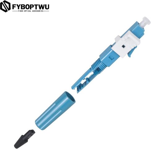 10 pcs LC Singlemode Fiber Optic Quick Assembly Connector Fiber Optic Fast Connectors Singlemode 9/125 Mechanical Connectors Adapter for 0.9/2.0/3.0/2.0 * 1.6/2.0 * 3.0mm Fiber Round Cable in Kuwait