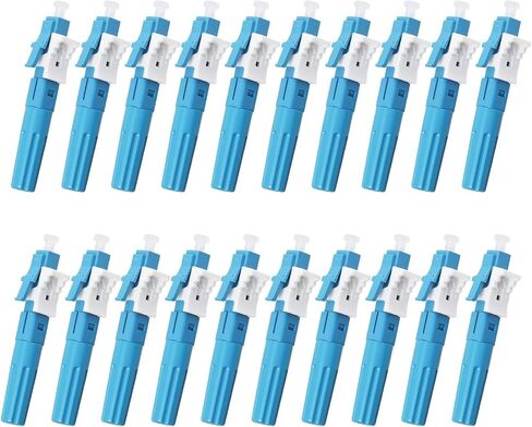 10 pcs LC Singlemode Fiber Optic Quick Assembly Connector Fiber Optic Fast Connectors Singlemode 9/125 Mechanical Connectors Adapter for 0.9/2.0/3.0/2.0 * 1.6/2.0 * 3.0mm Fiber Round Cable in Kuwait