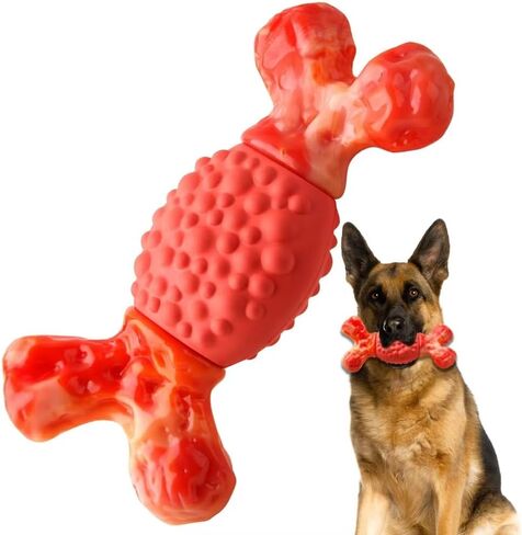 Rensh Tough Dog Toys for Aggressive Chewers, Indestructible Dog Chew Toys for Medium Large Breed, Sturdy Aggressive Chew Dog Toys to Keep Them Busy, Dog Chew Bones Toy for Long Lasting (Milk Flavor) in Saudi Arabia