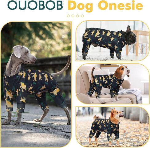 Dog Pajamas, Dog Pjs for Medium Size Dog, Christmas Dog Pajamas Stretchy Dog Onesie, Dog Jumpsuit Bodysuit, Dog Surgery Recovery Suit Anti Licking & Anxiety Calming Dog Clothes French Bulldog M in Saudi Arabia