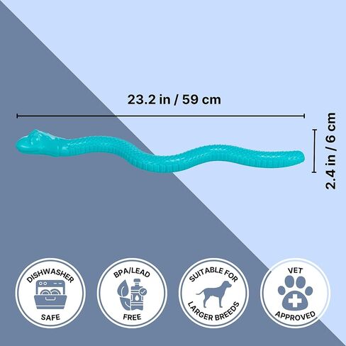 لعبة أحجية الكلاب من تريكسي سناك ثعبان للكلاب، لعبة إثراء الكلاب، لعبة مضغ تفاعلية، موزع حلوى، 23 بوصة (59 سم) in Kuwait