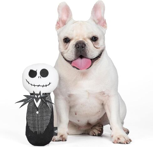 Disney for Pets Tim Burton's Nightmare Before Christmas: Jack Skellington 9" Plush Bobo Dog Toy; Bobo Style Plush Squeaker Dog Toy, Officially Licensed | Halloween Dog Toys in Kuwait