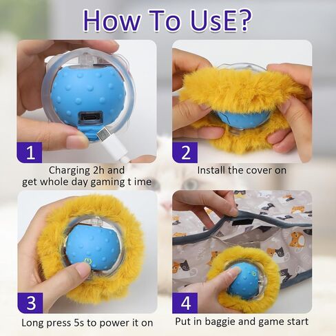 Interactive Cat Toys Ball Fast Rolling in Christmas Pocket, Motion Activate Chirping Cat Toy Hide and Seek Mouse Catching Game in Saudi Arabia