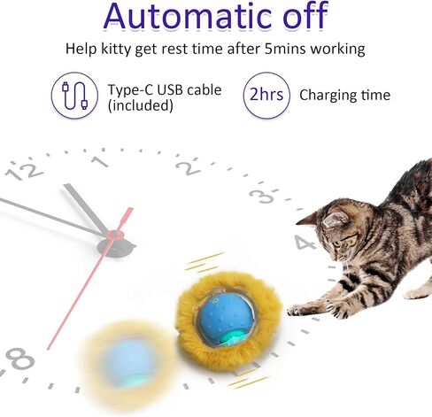 Interactive Cat Toys Ball Fast Rolling in Christmas Pocket, Motion Activate Chirping Cat Toy Hide and Seek Mouse Catching Game in Saudi Arabia