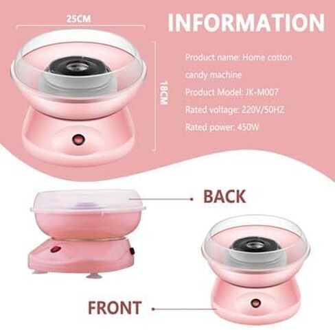 Cotton Candy Machine for Kids, Mini Retro Cotton Candy Maker for Kids, cotton candy maker machine,for Gifts, Birthday, Party (pink) in Saudi Arabia