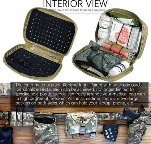 Ifak Pouch-Rapid Deployment Tactical MOLLE Trauma Kit Pouches | Quick Release Tear-Off Medical First Aid Kit Organiser with Red Immediate Identify For Emergency Surviva. in Saudi Arabia