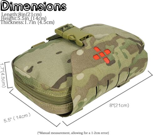 Ifak Pouch-Rapid Deployment Tactical MOLLE Trauma Kit Pouches | Quick Release Tear-Off Medical First Aid Kit Organiser with Red Immediate Identify For Emergency Surviva. in Saudi Arabia