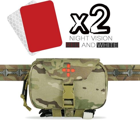 Ifak Pouch-Rapid Deployment Tactical MOLLE Trauma Kit Pouches | Quick Release Tear-Off Medical First Aid Kit Organiser with Red Immediate Identify For Emergency Surviva. in Saudi Arabia