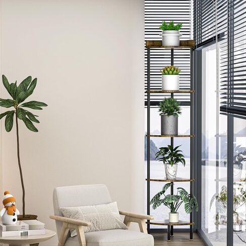 Nidouillet 5-Tier Stand Corner Shelf with Drawer, Corner Display Shelf, Wall Corner Multi Unit Organizer, for Living Room&Bedroom&Bathroom&Kitchen, 65inch in Saudi Arabia