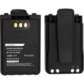 2-Pack 7.4V 3300mAh BP-307 Li-ion Radio Battery Compatible for Icom IC-705 ID-31E ID-51E ID-52A ID-52E IP-100H IP-501H IP-503H Two Way Radio