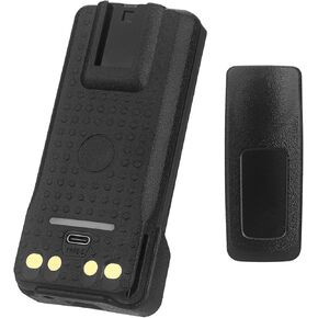 UV-K5(8) Battery，Li-ion 3500mAh High Capacity Type-c Charging Battery Replacement for Quansheng UV-K5 UV-K6 UV-K5(8) Two-Way Radio with Belt Clip (3500mAh*2+Belt Clip*2)
