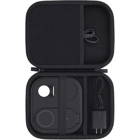 co2CREA Case for Belkin MagSafe 3-in-1 Magnetic Foldable Charger 15W, Hard Travel Case Compatible with Belkin Wireless Charging Station and Accessories (Black Case)