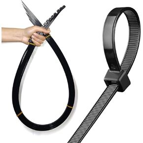 أربطة بسحاب شديدة التحمل بطول 48 بوصة، 15 قطعة من أربطة بسحاب سوداء، عرض 0.35 بوصة، أربطة كابل كبيرة مع قوة شد 176 رطل، أربطة بسحاب ذاتية القفل مقاومة للأشعة فوق البنفسجية للاستخدام الداخلي والخارجي والأسوار والمظلات in Kuwait