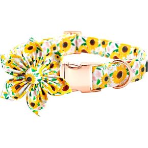 Dog Collar - Rugby with Flower Dog Collar Flower for Dogs Flower Pet Collar Adjustable Dog Collar Girl Boy Dog Collar for Small Dogs in Saudi Arabia