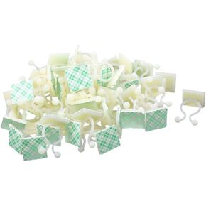 uxcell 66 Pcs White Nylon Self-Adhesive Twist Locks Holder Cable Tie Clips