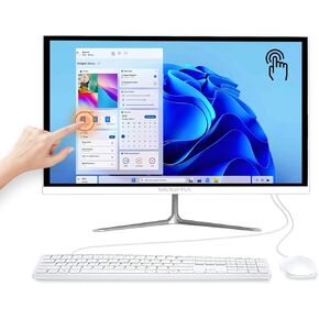 All-in-One Desktop Computer, Touchscreen 22" FHD Display N5095 8GB RAM, 512GB SSD All-in-one PC, Quad-Core 11, Wired Keyboard & Mouse, RGB Speaker (N5095-8G-512G)
