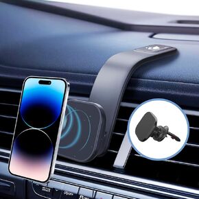 VICTORY & GIFT Compatible with MagSafe Car Mount, Magnetic Phone Holder, Phone Holder for Car, for Air Vent + Dashboard
