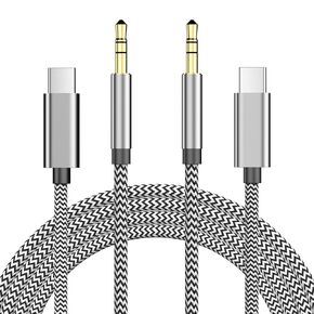 Aux Cord for iPhone 16 Pro Max, 2Pack USB Type C to 3.5mm Headphone Jack Aux Audio Cable Cord for iPhone 16/16 Plus/16 Pro/16 Pro Max/15/15 Plus/15 Pro/15 Pro Max to Car Home Stereo/Speaker/Headphone