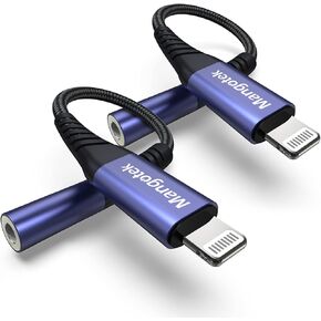Mangotek iPhone Headphone Adapter, Lightning to 3.5 mm Headphone Jack Adapter iPhone Dongle Converter Aux Adaptor Compatible with iPhone 14 13 12 11 Pro Max 7 8 Plus SE X XR XS