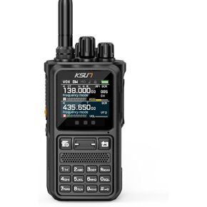 KSUN GMRS راديو محمول متعدد الموجات استقبال راديو هام ثنائي النطاق لاسلكي تخاطب طويل المدى مع استقبال AM/FM، مستقبل الطقس NOAA، مصباح يدوي LED، راديو الطوارئ ثنائي الاتجاه للمشي لمسافات طويلة كروز UV110D