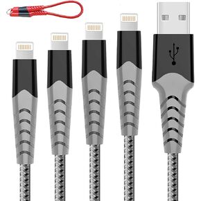 Haribol Lightning Cable, MFi Certified iPhone Charger, iPhone Charger Cable, 5Pack 0.6ft 3ft 3ft 6ft 6ft iPhone Charger Compatible with iPhone 13/12/11/11 Pro Max/XR/XS/X/XS Max/8/8 Plus/7/6/6S/5
