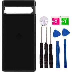 Replacement Repair Battery Back Glass Cover Back Housing for Google Pixel 7A with Tape and Tools (Black)