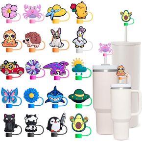 12 Pcs Space Wars Straw Covers Cap for 9-10mm Straws Fit Stanley Cup 40 oz 30 oz Tumbler with Handle, Reusable Drinking Straw Plugs, Stanley Accessories Straw Topper for Kids Party Favor