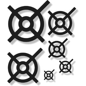 ShootingTargets7 Steel Target Magnetic Painting Stencils - 3/4/6/8/10/12 inch Bullseyes
