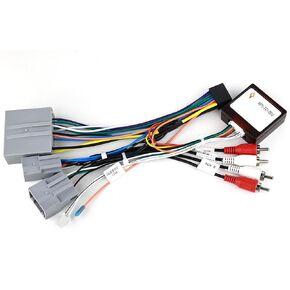 Replacement Ford F150/F250 Lincoln Mercury 2003-2013 Stereo Radio Wire Harness, Head Unit Video RCA Adapter, Amp Power Input Connector