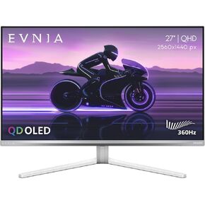 PHILIPS Evnia 27M2N8500 QD OLED Gaming Monitor, QHD 2560 x 1440, 360Hz, 0.03ms Response time, Ambiglow, USB Hub, Height Adjustable, 4-Year Advance Replacement, Xbox PS5 Switch Compatible