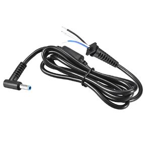 DC Power Cable Right Angle Cord Male Connectors DC Pigtail Adapter Barrel Jack Socket Wire [for CCTV DVR LED Strip Light] - 4.5mm x 3.0mm/ 1.2m/Black