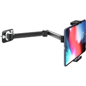 Tablet Wall Mount Holder - Fits 7 to 12.9 Inch Tablets w/ 360°Rotating Angle Adjustable, Folding Tablet Wall Bracket in Kitchen/Office/Gym
