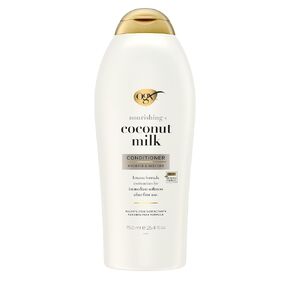 OGX Nourishing + Coconut Milk Moisturizing Conditioner for Strong & Healthy Hair, with Coconut Milk, Coconut Oil & Egg White Protein, Paraben-Free, Sulfate-Free Surfactants, 25.4 fl oz