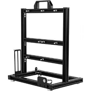PC Test Bench Motherboard Case, Aluminum Open Frame Computer Case Rack Bracket, Support ATX Computer Case and 180 Water-Cooled,DIY Creative Personality Motherboard Chassis Set, Vertical Overclocking