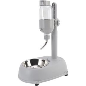 VBESTLIFE Pet Standing Water Dispenser Bowl, Standing Bowl with Detachable Pole Automatically Feeding Water Height, with Non Slip Pad