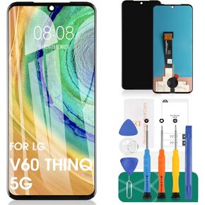 for LG V60 ThinQ 5G Screen Replacement for LG V60 ThinQ 5G LCD Display for LM-V600 A001LG Digitizer Touch Screen Assembly Replacement Repair Parts