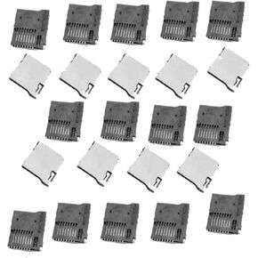 Pack of 20 SD Card Slot Sockets PCB Mount Connector Spring Loaded Push Push Micro SD Transflash Memory Card Socket Slot.