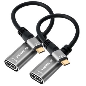 4K USB C to HDMI Adapter 10 Pack, Type-C Male (Source) to HDMI Female (Screen) Converter Connector [Thunderbolt 3/4 Compatible],for iPhone16 Series, MacBook Pro, Air, iPad Pro, Galaxy 24-0.6 Feet