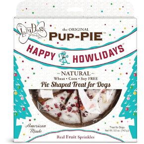 The Lazy Dog Cookie Co. فطيرة الجرو الأصلية، حلوى الكلاب للاحتفال بيوم عيد الميلاد السعيد، هدية عيد ميلاد سعيد للكلاب، وجبات خفيفة لحفلات الأعياد للكلاب، مصنوعة في الولايات المتحدة الأمريكية، 6 بوصات، 5 أونصة. (عبوة من 1) in Kuwait