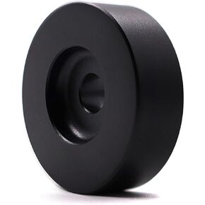 45 RPM Record Adapter, Solid Aluminum 7 Inch Vinyl Record Dome 45 Adapter for Record Player (Black)
