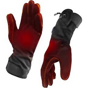 uncn Liner Gloves for Men Women - Rechargeable Heated Gloves 7.4V 3000mAh Battery Powered Waterproof Electric Heating Gloves, Mens Womens Heated Gloves for Cold Winter Arthritis Hands Skiing in Kuwait