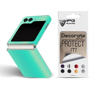 IPG for Samsung Galaxy Z Flip 5 Decorative Carbon Fiber Vinyl Front, Back and Sides Full Protection Anti Scratch Skin Guard - 3D Surface - Easy to Install for Flip5 (Bronze)