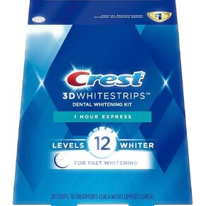 Crest 3D Whitestrips, 1 Hour Express, Teeth Whitening Strip Kit, 20 Strips (10 Count Pack) in Kuwait