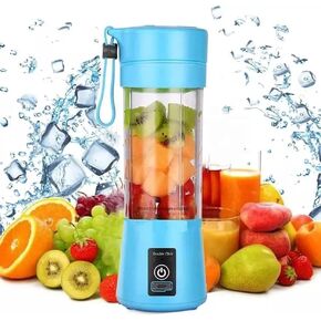 TITANFINITY Portable and Rechargeable Battery Juice Blender, Personal Size Blenders with USB Rechargeable, Mini Juicer Smoothie Blender Travel Size 380ML, Personal Blender for Shakes and Smoothies