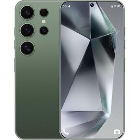 Unlocked Phone S24 Ultra Android Phone 8-core 8GB+256GB Cell Phone 7 inch HD Screen Mobile Phone 108MP+48MP Camera 6800 mAh Extra Large Battery 5G Dual SIM (Titanium Green)