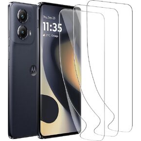 (3 Pack) for Motorola Moto Edge 2024 Screen Protector,Flexible TPU Film(Not Tempered Glass),[HD-Clear] [3D Touch][Bubble-Free][Anti-Scratch]