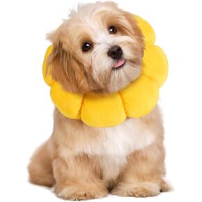 HOMBYS Soft Dog Cone for Dogs and Cats, Cute & Fluffy Flower Shape for Claming Dog, Adjustable Dog Collar Alternative After Surgery, Protective Elizabethan Collar for Dogs Recovery & Stop Licking, M