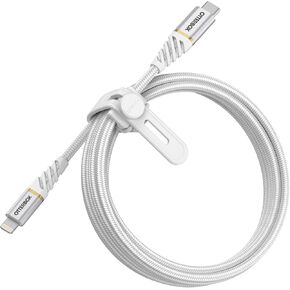OtterBox Peformance Plus, geflochten und verstärktes USB C-Lightning Kabel - MFI/Schnelllade kompatibel - 2 Meter, Weiß