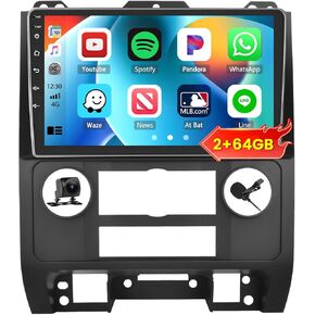 8-Core 6+128G Android Car Stereo Screen for Ford Escape 07-12 for Mercury Mariner 08-10 for Mazda Tribute 08-12 Radio Upgrade, 9'' CarPlay Android Auto, Navigation, AHD Backup Camera